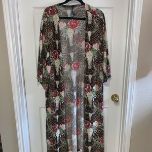 Long Southwest style cardigan XL, worn once